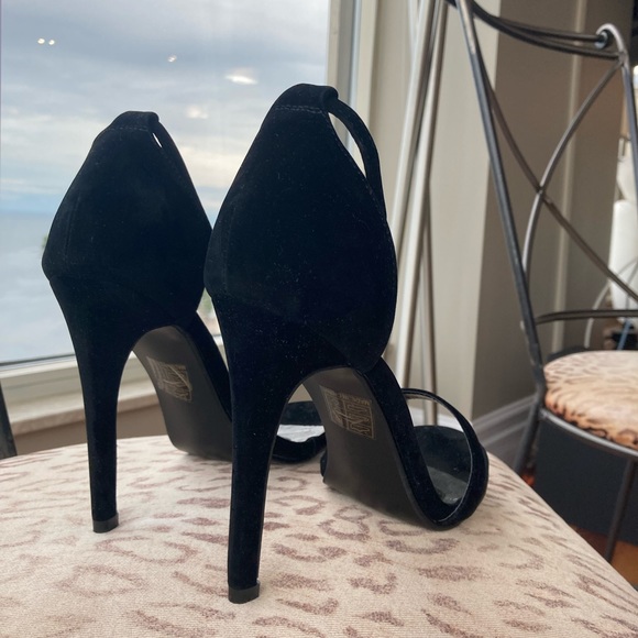 Pretty Little Thing Suede Open Toe Heels - Picture 2 of 4